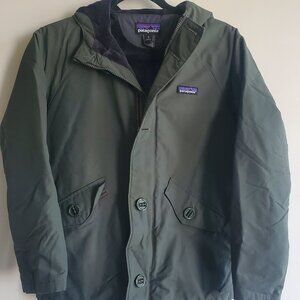Patagonia Boys' Insulated Isthmus Jacket in a green color Size 14